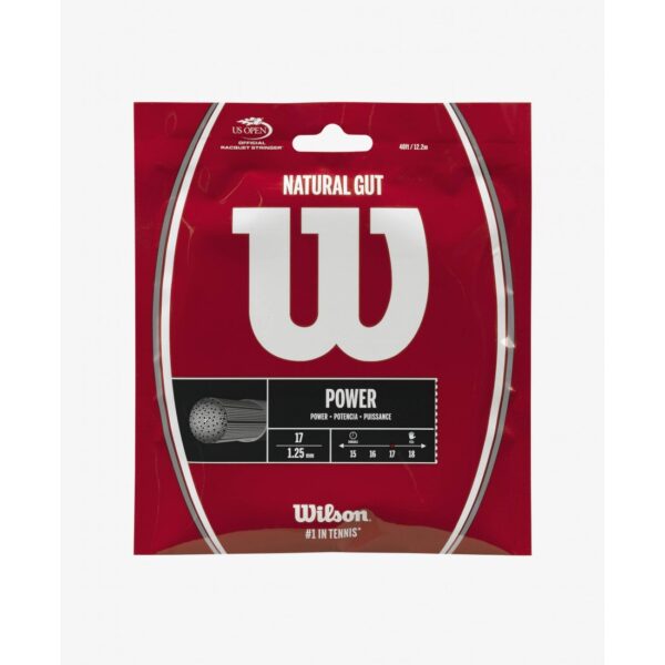 WILSON NATURAL GUT SET BUDELLO NATURALE 12,2 MT. 1.25MM  MONTATO SU TELAIO