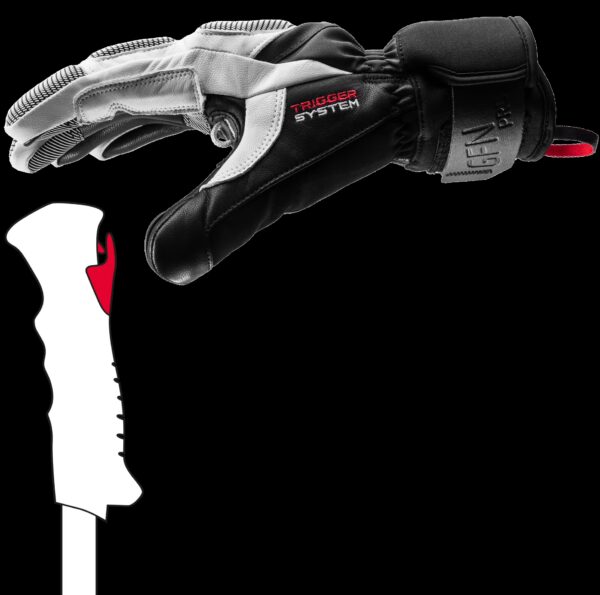 GUANTI LEKI GRIFFIN PRO 3D UOMO BIANCO NERO - immagine 4