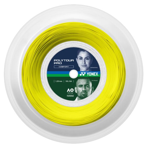 MATASSA YONEX POLYTOUR PRO 1,25 GIALLO 200 METRI + OMAGGIO