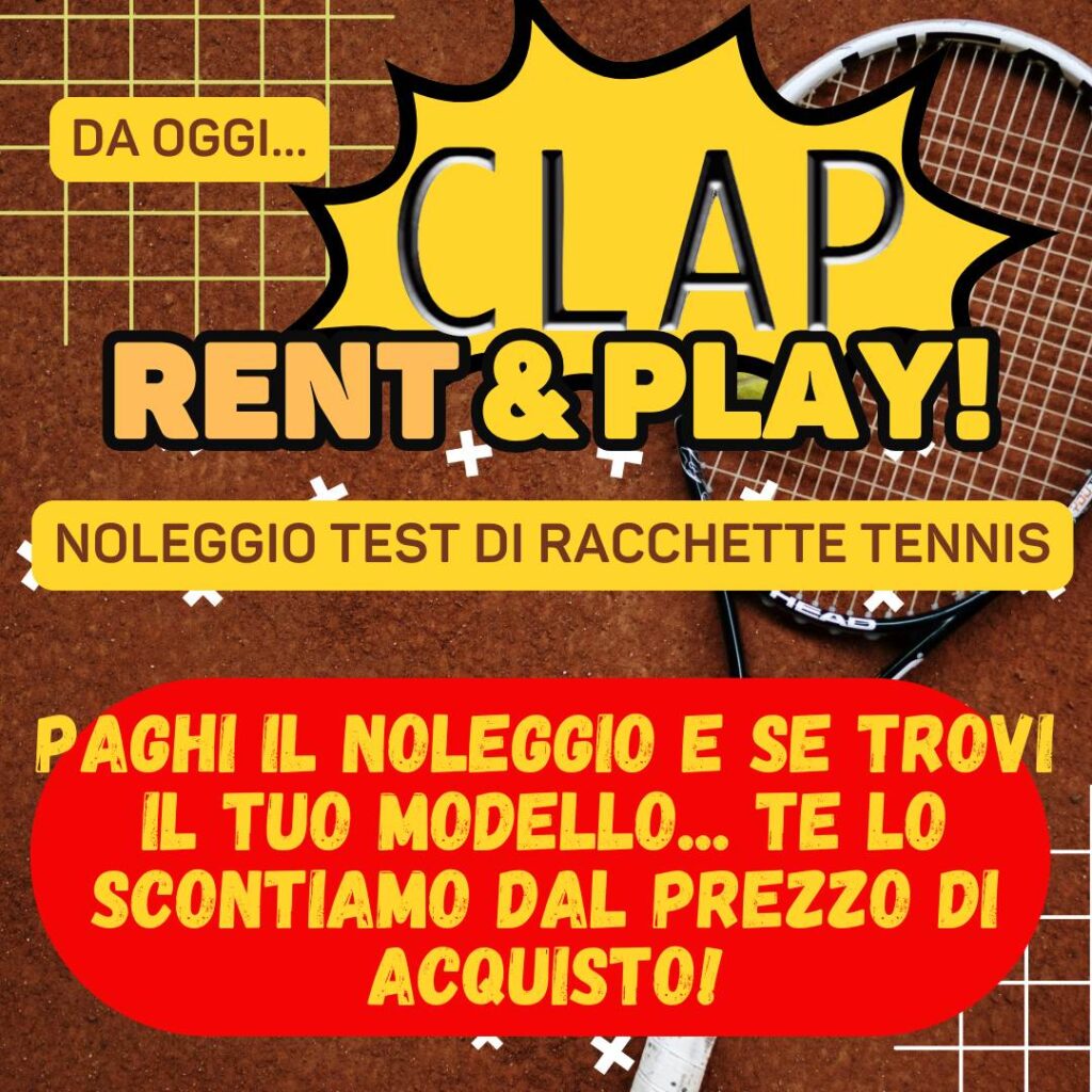 PROVA RACCHETTE TENNIS E PADEL (BABOLAT E WILSON) - NOLEGGIO RACCHETTE 4 NOLEGGIO RACCHETTE TENNIS - RENT & PLAY