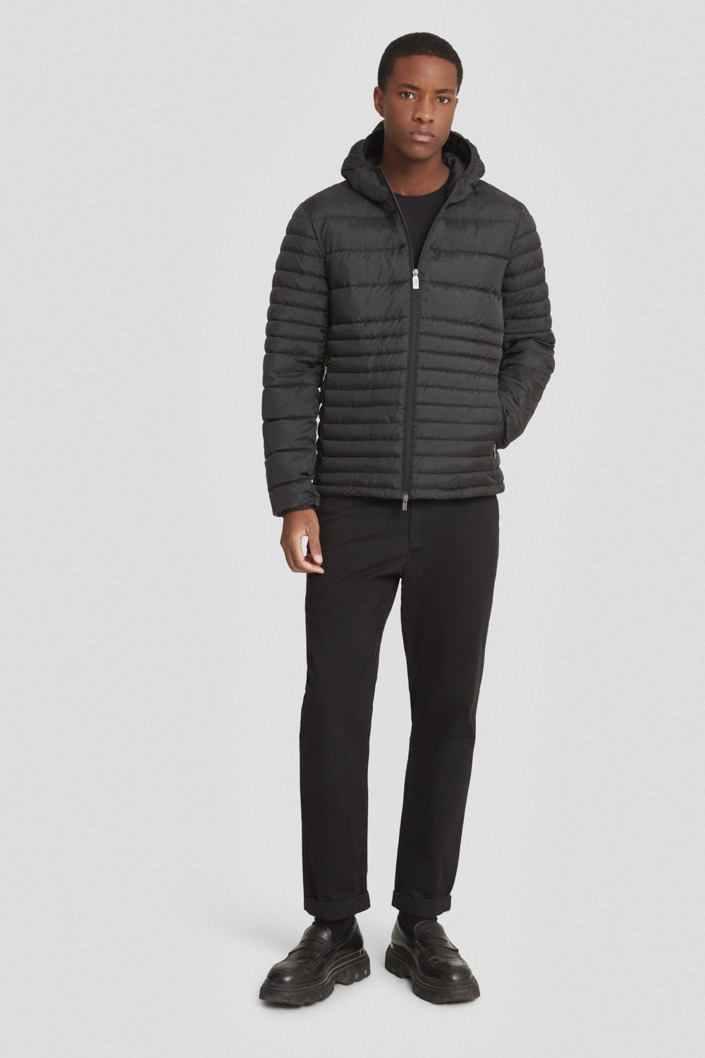 Piumino trapuntato nero con cappuccio Ciesse Piumini KEEFE QUILTED uomo 6 Piumino trapuntato nero con cappuccio Ciesse Piumini KEEFE QUILTED uomo - immagine 6
