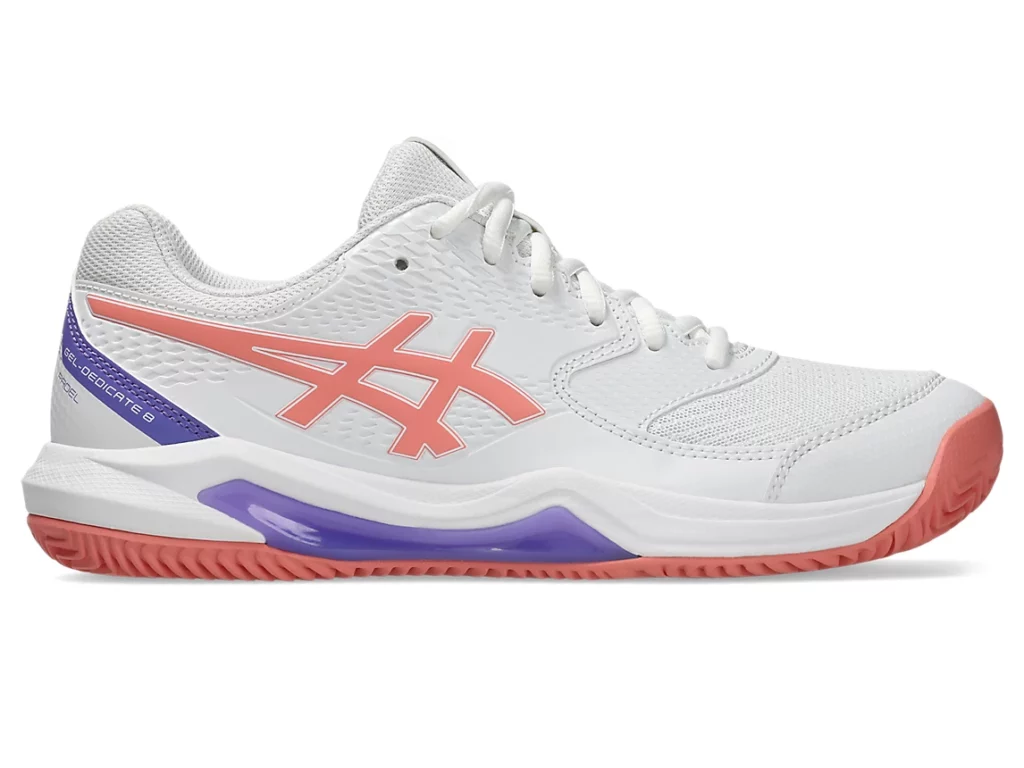 SNEAKERS AREA 8 Scarpe Asics GEL Dedicate 8 Padel donna colore White/Guava