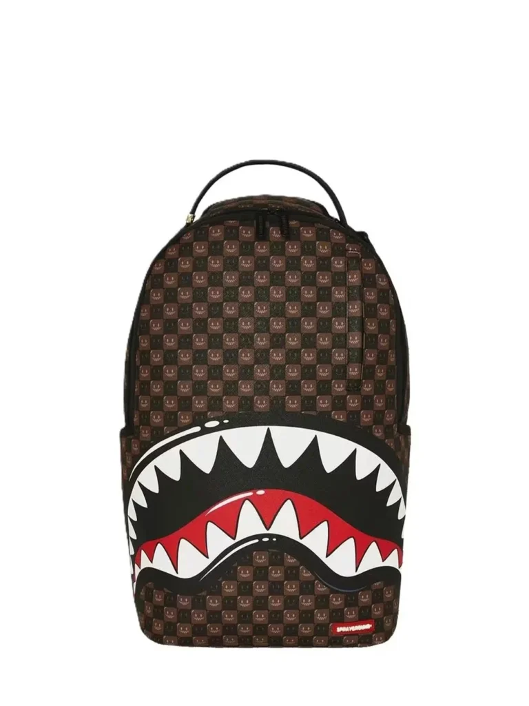 Sprayground Zaino SHARK IN PARIS WTF BUBBLY BROWN CHECK Unisex 910b8634nsz Marrone