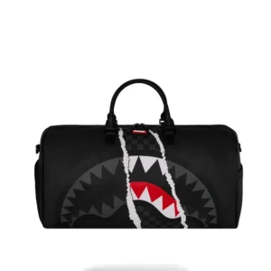 Borsa Sprayground CENTER RIP REVEALING GRAY CHECK MINI DUFFLE NERO