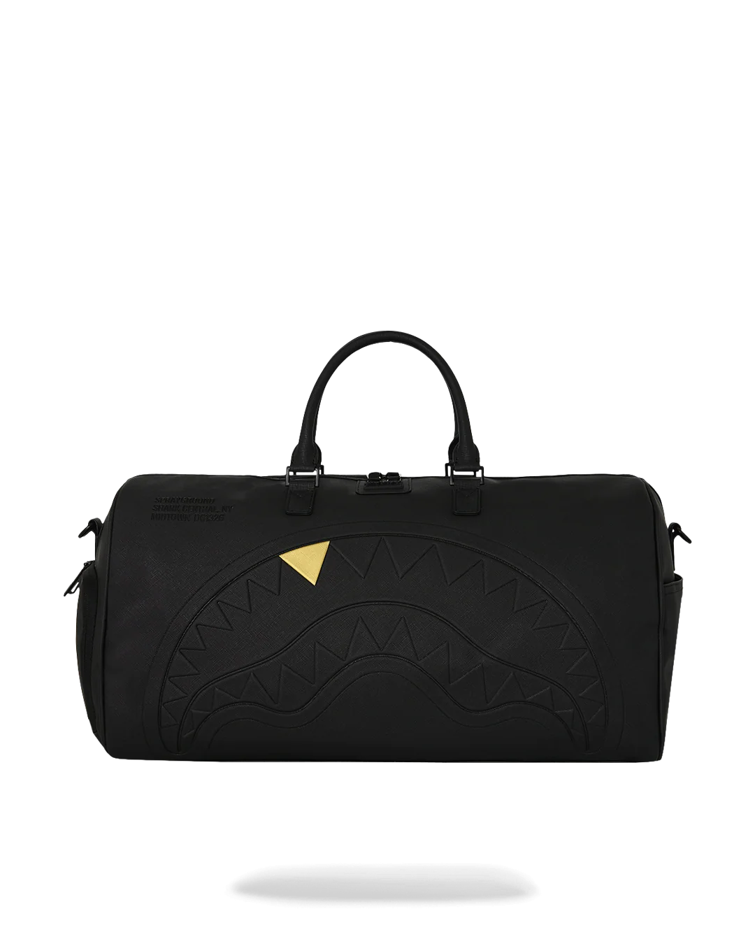 BORSA SPRAYGROUND BLACKED OUT EMBOSSED GOLD TOOTH DUFFLE 1 BORSA SPRAYGROUND BLACKED OUT EMBOSSED GOLD TOOTH DUFFLE
