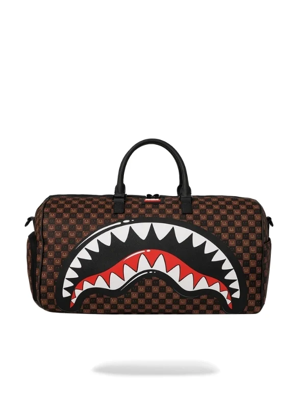 BORSA SPRAYGROUND SHARKS IN PARIS WTF BUBBLE BROWN CHECK DUFFLE 1 BORSA SPRAYGROUND SHARKS IN PARIS WTF BUBBLE BROWN CHECK DUFFLE