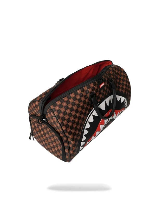 BORSA SPRAYGROUND SHARKS IN PARIS WTF BUBBLE BROWN CHECK DUFFLE 7 BORSA SPRAYGROUND SHARKS IN PARIS WTF BUBBLE BROWN CHECK DUFFLE - immagine 7