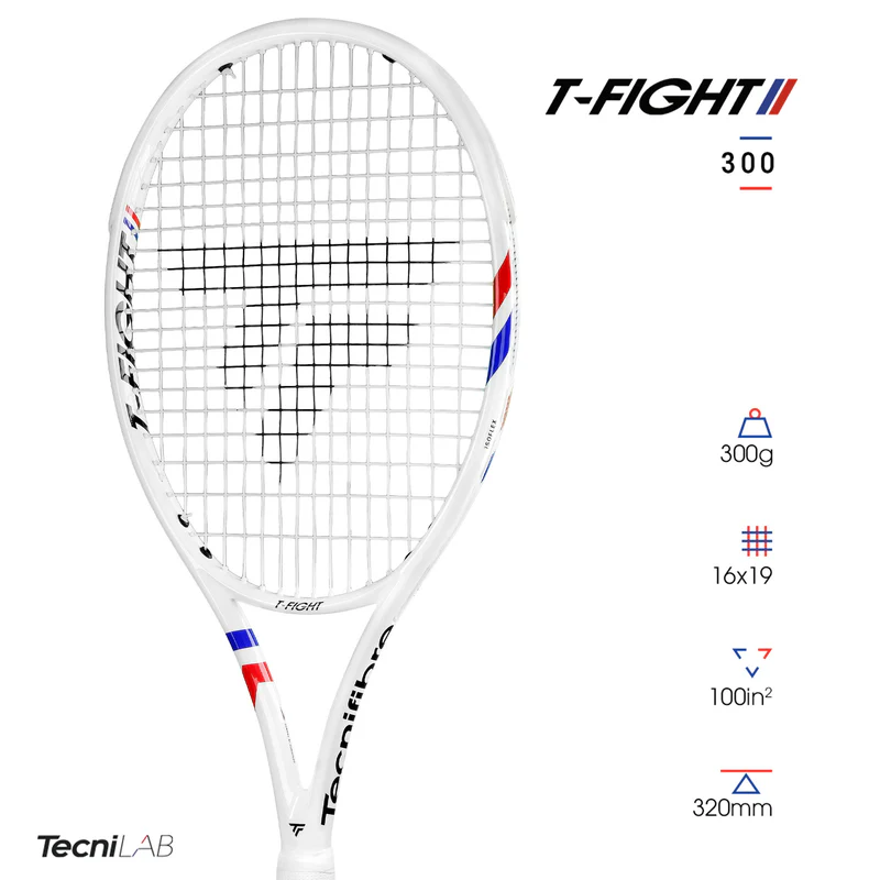 RACCHETTA DA TENNIS TECNIFIBRE T-FIGHT 300 MANICO 2 + OMAGGI 2 RACCHETTA DA TENNIS TECNIFIBRE T-FIGHT 300 MANICO 2 + OMAGGI - immagine 2