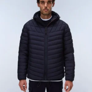 Piumino con Cappuccio uomo Napapijri Lapaz blu scuro