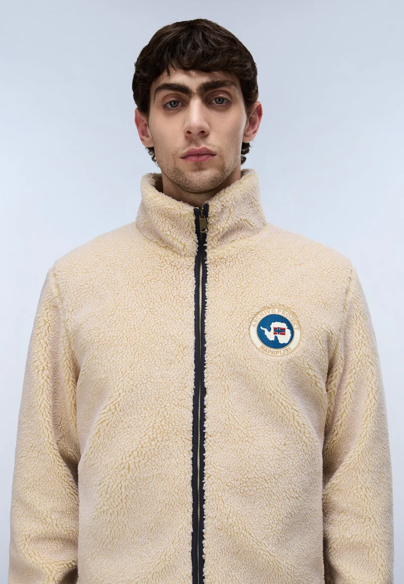 Pile con Zip uomo Napapijri Archive colore Putty (NAPP) 5 Pile con Zip uomo Napapijri Archive colore Putty (NAPP) - immagine 5