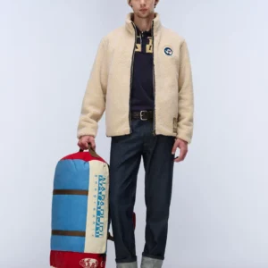 Pile con Zip uomo Napapijri Archive colore Putty