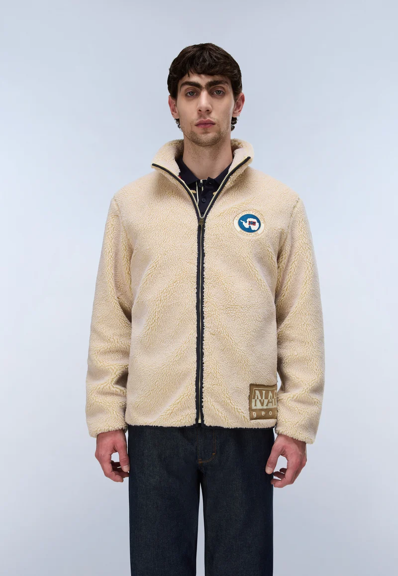 Pile con Zip uomo Napapijri Archive colore Putty (NAPP) 6 Pile con Zip uomo Napapijri Archive colore Putty (NAPP) - immagine 6