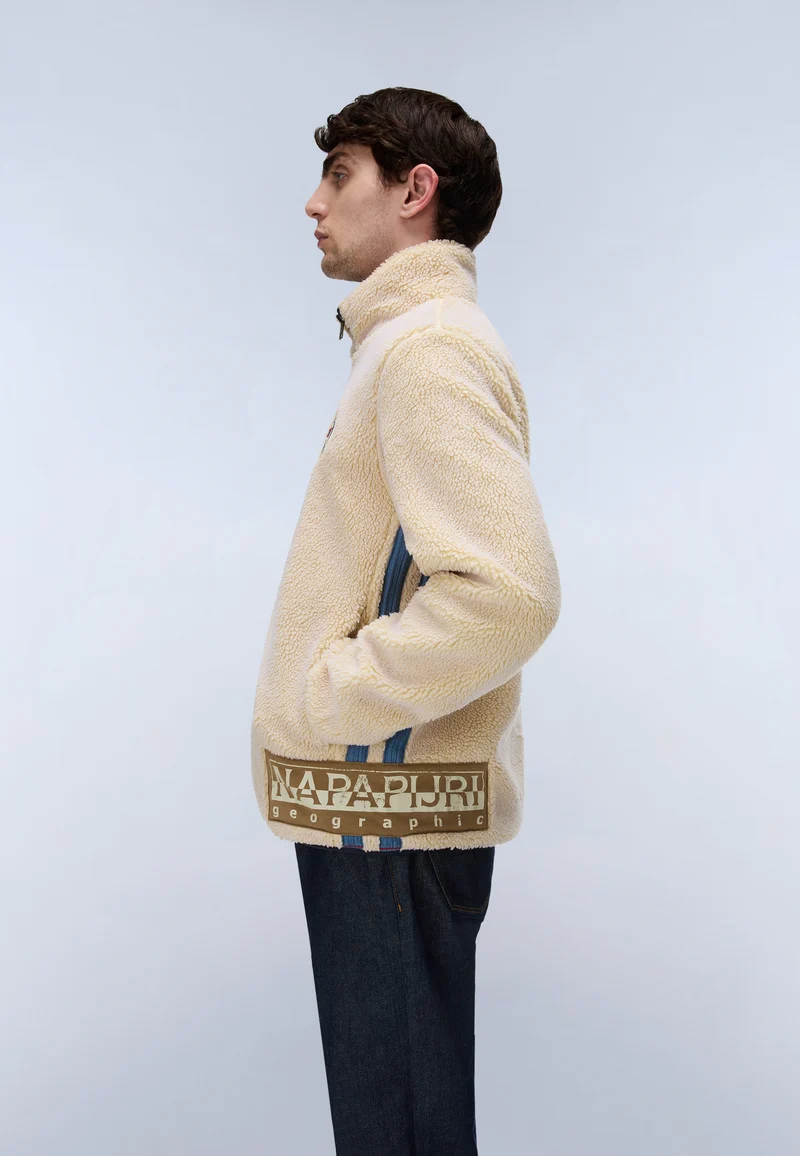 Pile con Zip uomo Napapijri Archive colore Putty (NAPP) 7 Pile con Zip uomo Napapijri Archive colore Putty (NAPP) - immagine 7