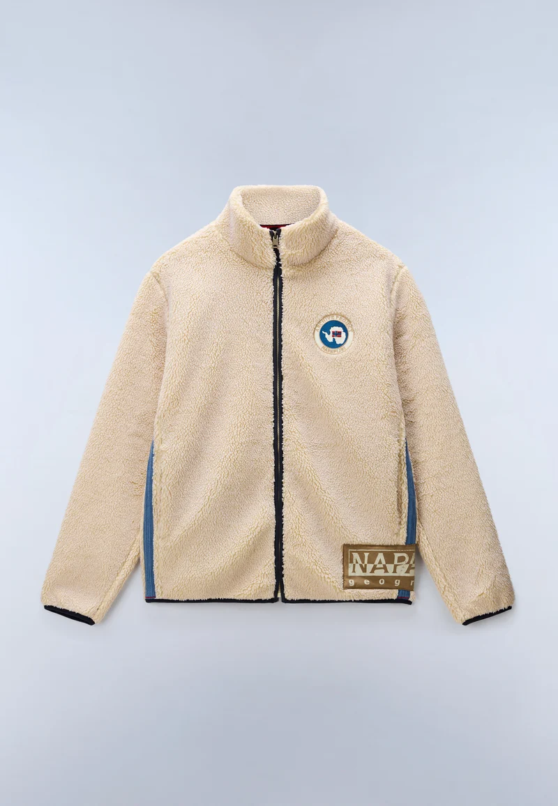 Pile con Zip uomo Napapijri Archive colore Putty (NAPP) 4 Pile con Zip uomo Napapijri Archive colore Putty (NAPP) - immagine 4