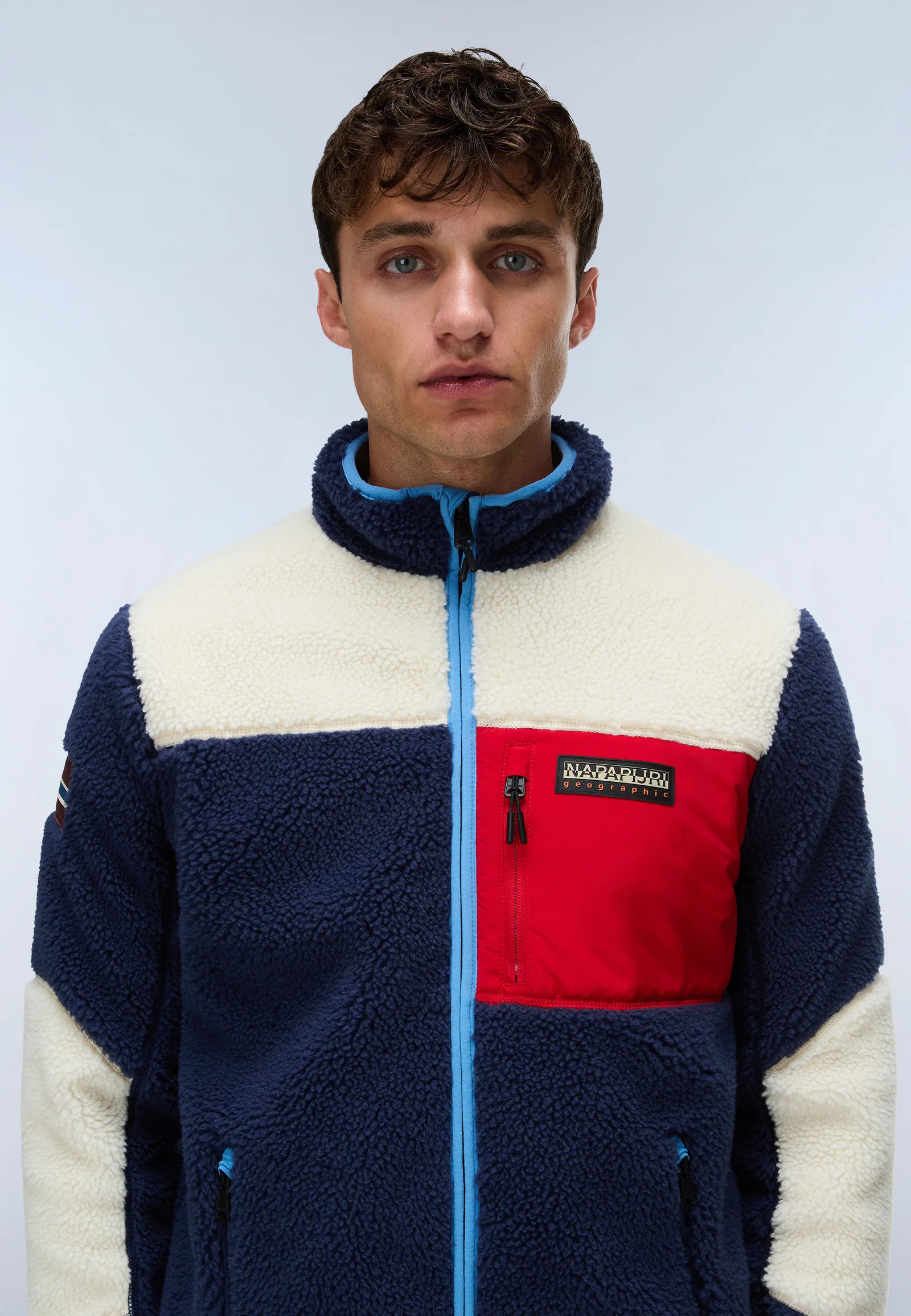 Pile uomo con Zip Napapijri Yupik Multicolour M6E (NYFB) 3 Pile uomo con Zip Napapijri Yupik Multicolour M6E (NYFB) - immagine 3