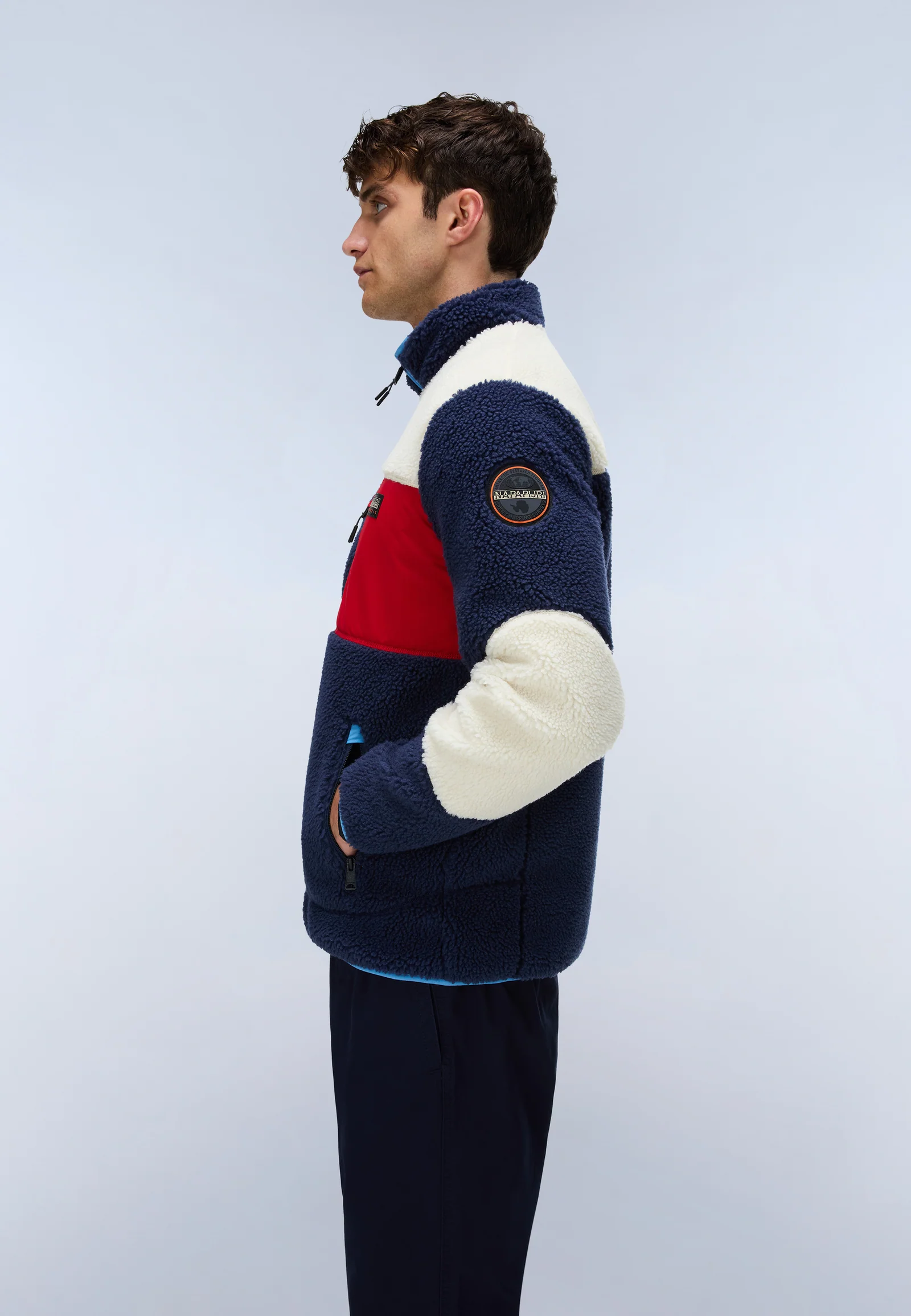Pile uomo con Zip Napapijri Yupik Multicolour M6E (NYFB) 4 Pile uomo con Zip Napapijri Yupik Multicolour M6E (NYFB) - immagine 4