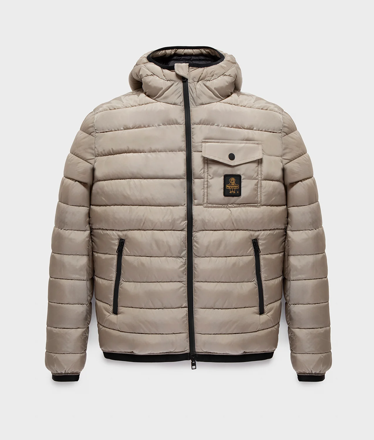 Piumino Uomo tecnico Refrigiwear Josh Jacket 1 Piumino tecnico da uomo con cappuccio, realizzato in 100% nylon antivento e antipioggia con tecnologia ReClosed