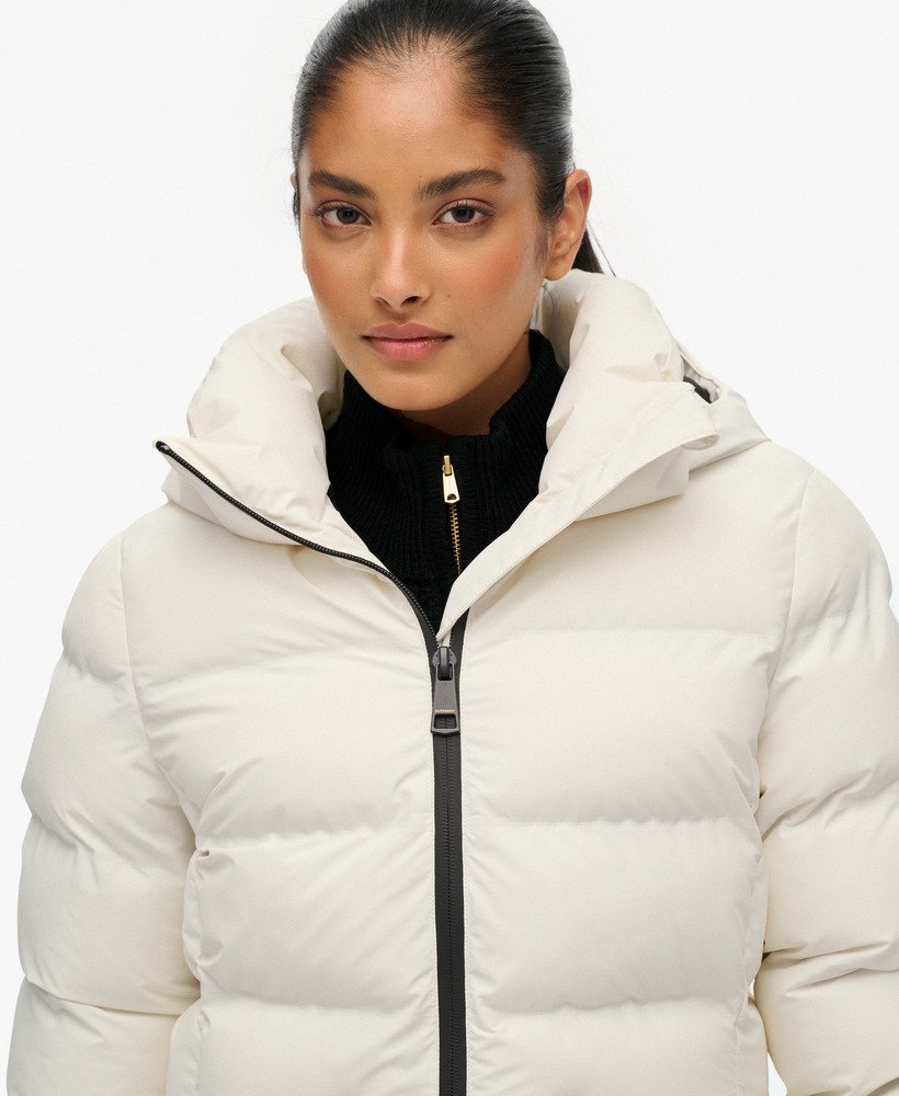 Giacca Imbottita donna Superdry City Mid colore off white (SPCMB) 4 Giacca Imbottita donna Superdry City Mid colore off white (SPCMB) - immagine 4