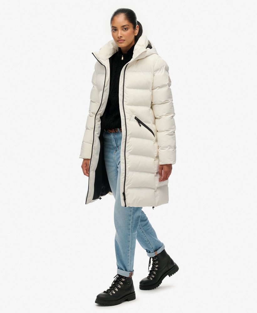 Giacca Imbottita donna Superdry City Mid colore off white (SPCMB) 3 Giacca Imbottita donna Superdry City Mid colore off white (SPCMB) - immagine 3