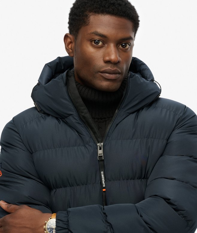 Giacca Superdry Puffer uomo con Cappuccio Sportiva colore BLU (SPBL) 5 Giacca Superdry Puffer uomo con Cappuccio Sportiva colore BLU (SPBL) - immagine 5