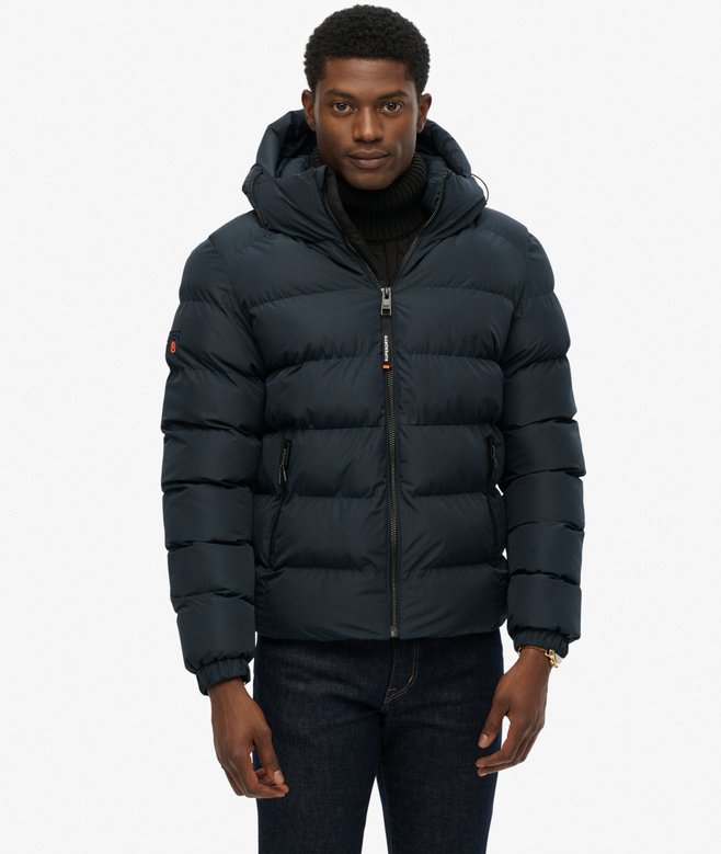 Giacca Superdry Puffer uomo con Cappuccio Sportiva colore BLU (SPBL) 4 Giacca Superdry Puffer uomo con Cappuccio Sportiva colore BLU (SPBL) - immagine 4