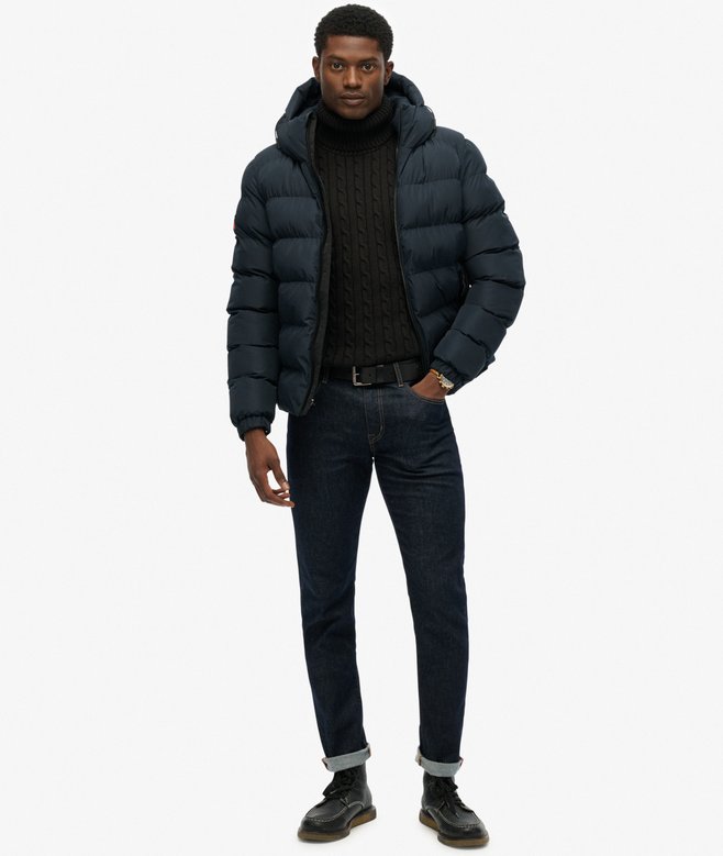 Giacca Superdry Puffer uomo con Cappuccio Sportiva colore BLU (SPBL) 2 Giacca Superdry Puffer uomo con Cappuccio Sportiva colore BLU (SPBL) - immagine 2